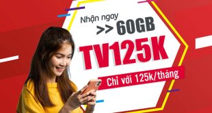 Đăng ký gói TV125K Viettel giá 125k 1 tháng, xem TV360 thả ga